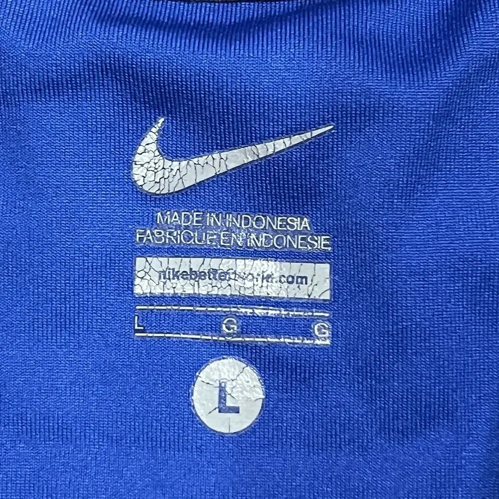 Nike Florida Gators Shirt Mens Large Long Sleeve Blue Embroidered Logo Waffle